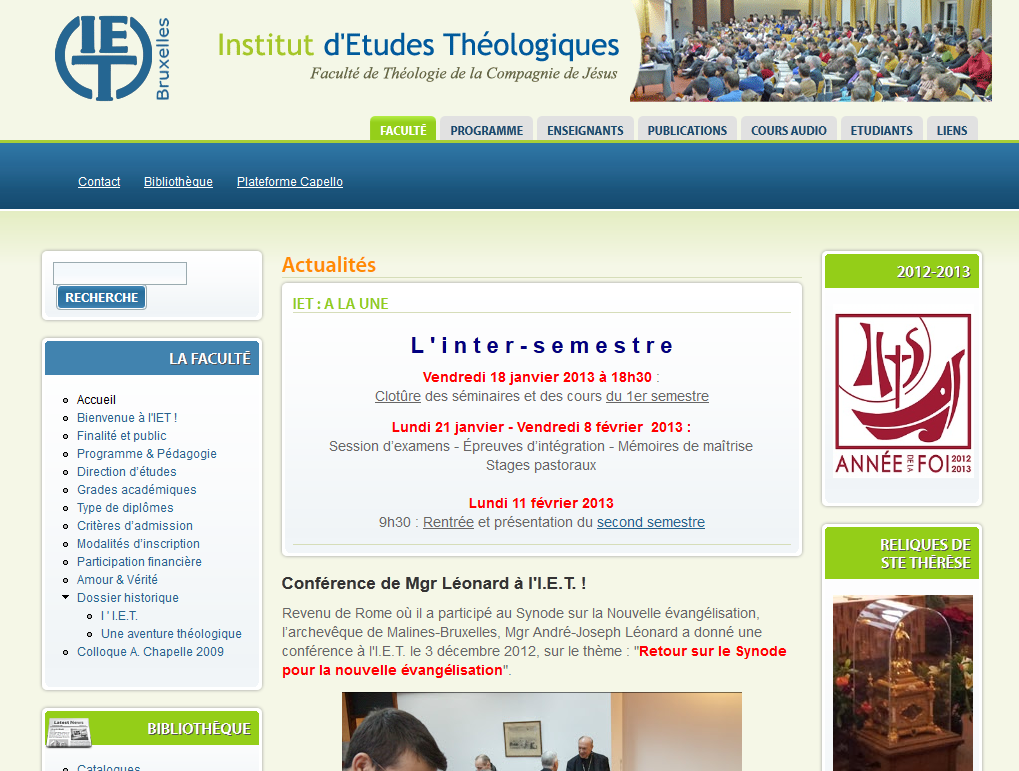 Institut d'Etudes Théologiques - Bruxelles